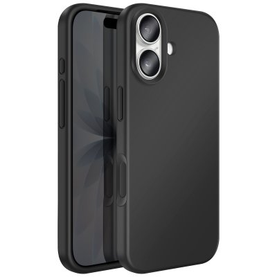 4SMARTS Coque MagSafe en Silicone pour iPhone 17 Anti-Rayures Noir - Neuf