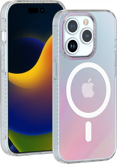 Coque MagSafe IP15ProMax Semi-transparente Iris&eacute;e