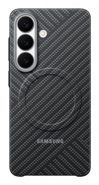 SAMSUNG Coque Magsafe Pour Galaxy S26 Effet Carbone Antichoc Gris 
