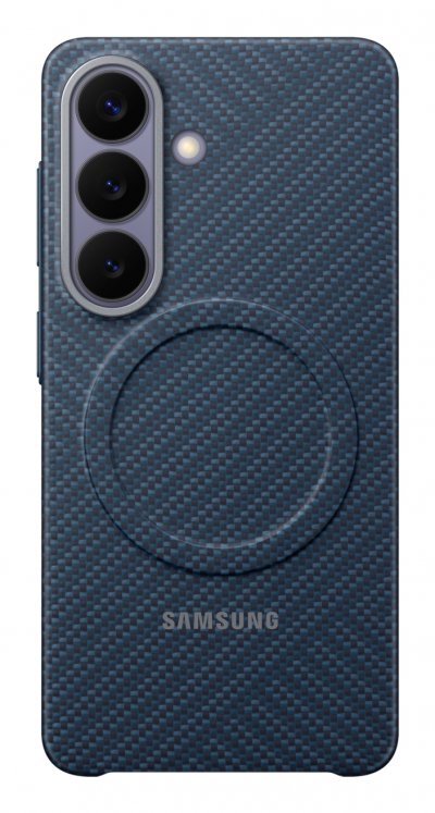 SAMSUNG Coque Magsafe Pour Galaxy S26 Effet Carbone Antichoc Indigo 