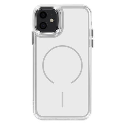 AVIZAR Coque MagSafe pour iPhone 11 avec Bords Renforc&eacute;s Bi-Mati&egrave;re Souple Blanc