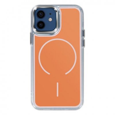 AVIZAR Coque MagSafe pour iPhone 12 / 12 Pro Protection Bi-mati&egrave;re Ultra Renforc&eacute; Orange