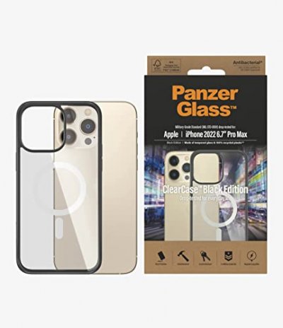 PANZERGLASS Coque Magsafe pour iPhone 14 Pro Max - Transparente - 