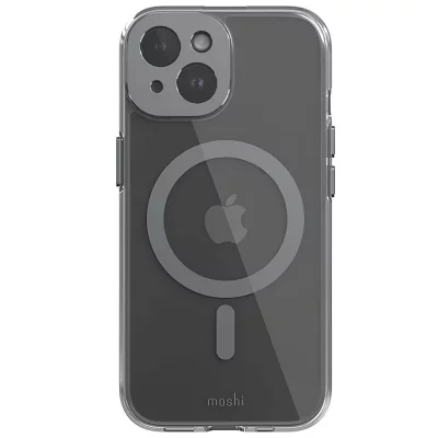 MOSHI Coque MagSafe pour iPhone 15 Plus iGlaze Ultra Renforc&eacute;  Gris