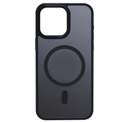 CRONG Coque MagSafe pour iPhone 15 Pro Max avec Bord Sur&eacute;lev&eacute; Bleu marine - Neuf