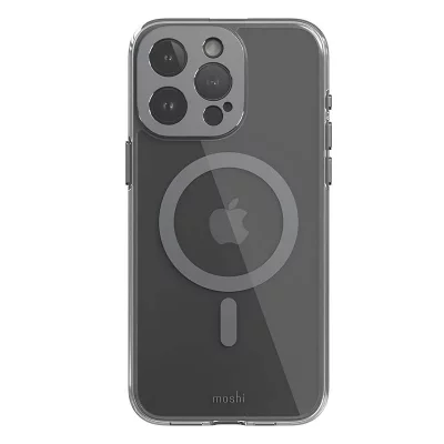 MOSHI Coque MagSafe pour iPhone 15 Pro Max iGlaze avec Protection Cam&eacute;ra Antichoc Gris
