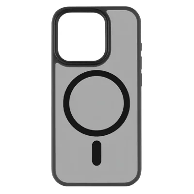 CRONG Coque MagSafe pour iPhone 16 Pro Hybrid Frost MAG Cover Ultra Renforc&eacute;  Noir