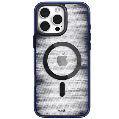 MOSHI Coque MagSafe pour iPhone 16 Pro iGlaze Ultra Solide &Eacute;l&eacute;gant Indigo - Neuf