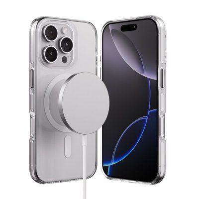 CRONG Coque MagSafe pour iPhone 16 Pro Max avec aimants N52 Transparent - Neuf