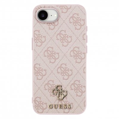 CG MOBILE Coque MagSafe pour iPhone 16e Imprim&eacute; Monogramme et Logo 4G compact Rose Poudr&eacute;