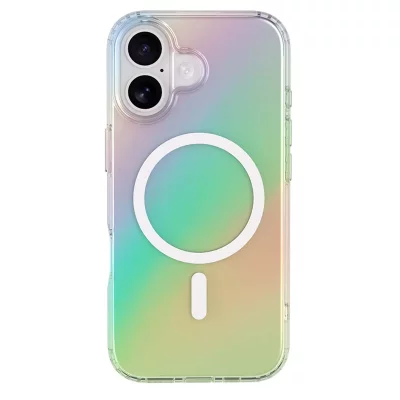 BBC Coque MagSafe pour iPhone 17 Hybride Transparente Iris&eacute;e Bigben - Neuf