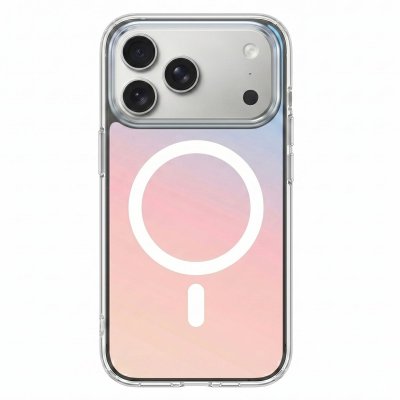 3MK Coque MagSafe pour iPhone 17 Pro Max - Holographique, Antichoc, Multicolore