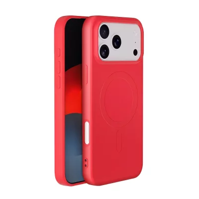 BIGBEN Coque MagSafe pour iPhone 17 Pro Max Silicone Rouge  - Neuf