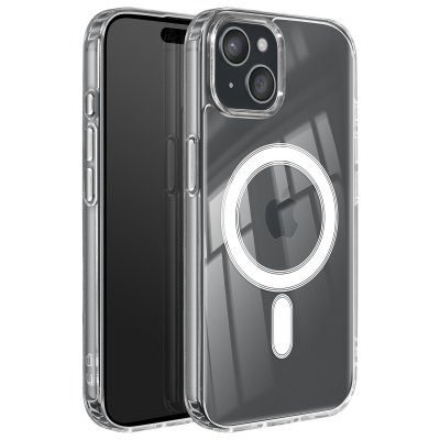 SWISSTEN Coque MagSafe Renforc&eacute;e pour iPhone 15 mod&egrave;le MagStick Clear Jelly Transparent