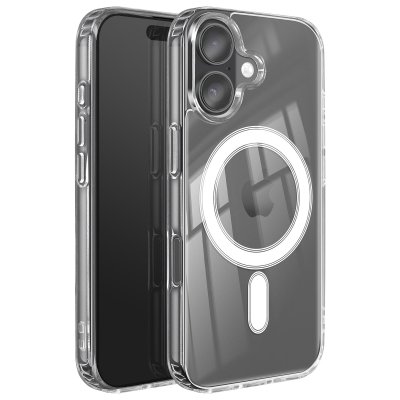 SWISSTEN Coque MagSafe Renforc&eacute;e pour iPhone 16 mod&egrave;le MagStick Clear Jelly Transparent