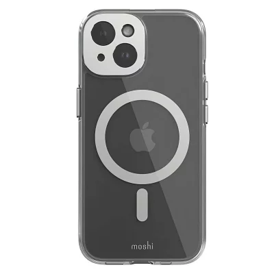 MOSHI Coque pour Apple iPhone 15 MagSafe Anti-jaunissement Argent - Neuf
