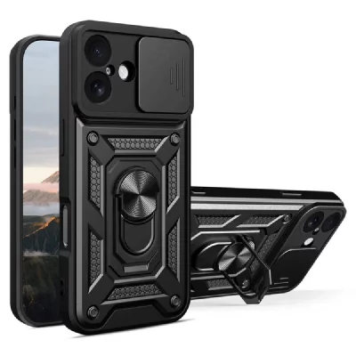 HTDMOBILES Coque pour Apple iPhone 17 - housse etui rigide anti choc + film ecran - NOIR -