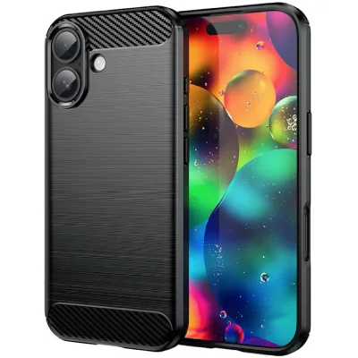 HTDMOBILES Coque Pour Apple Iphone 17 - Housse Etui Silicone Gel Carbone + Verre Trempe - Noir