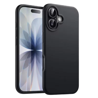 HTDMOBILES Coque pour Apple iPhone 17 - housse etui silicone gel fine + verre trempe - NOIR