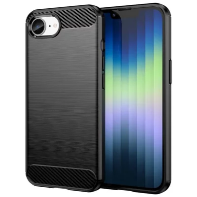 HTDMOBILES Coque pour Apple iPhone 17e - housse etui silicone gel carbone + film ecran - NOIR -