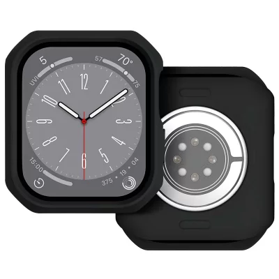 ITSKINS Coque pour Apple Watch 7/8/9 38-40-41mm Renforc&eacute;e Spectrum R Solid Noir