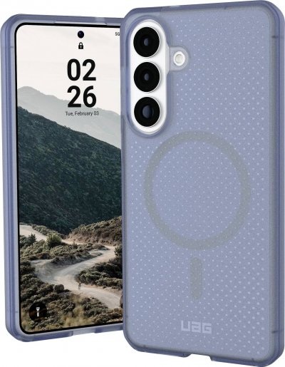 URBAN ARMOR GEAR Coque pour Galaxy S26 Edge Antichoc MagSafe Souple Motif &agrave; Points S&eacute;rie DOT UAG Bleu