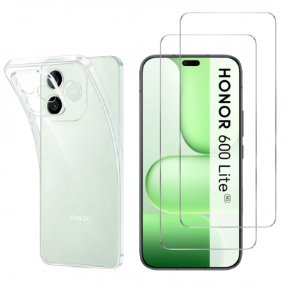 PHONILLICO Coque pour Honor 600 Lite 5G et 2 Verres Tremp&eacute; Film Protection Ecran