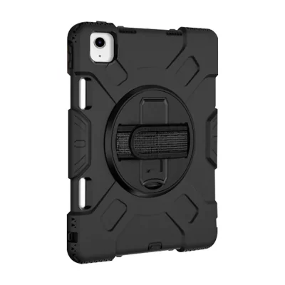 Coque pour iPad Pro 11'' 2024 Renforc&eacute;e 3M Stand avec Strap et Bandouli&egrave;re Noir