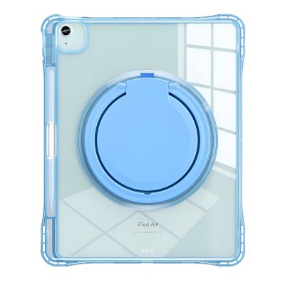 AVIZAR Coque Pour Ipad Pro 11 2026 En Silicone Antichoc Avec Poign&eacute;e Et Bandouli&egrave;re Bleu
