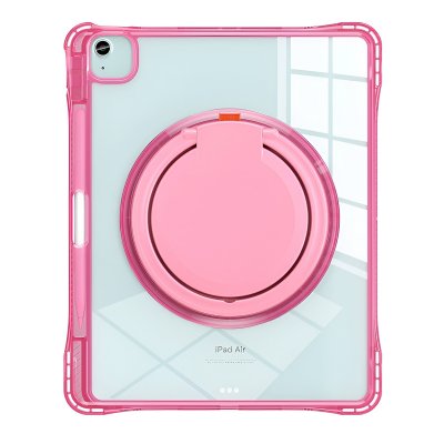 AVIZAR Coque Pour Ipad Pro 11 2026 En Silicone Antichoc Avec Poign&eacute;e Et Bandouli&egrave;re Rose