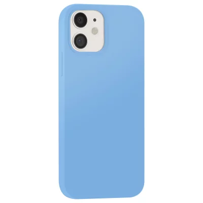 MOXIE Coque pour iPhone 12 / 12 Pro Edition Color Skin en TPU avec Int&eacute;rieur Doux Bleu clair