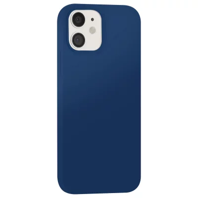 MOXIE Coque pour iPhone 12 / 12 Pro Edition Color Skin en TPU avec Int&eacute;rieur Doux Bleu marine