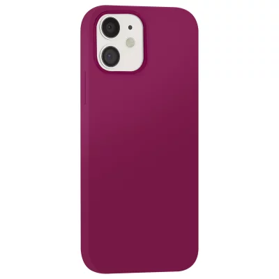 MOXIE Coque pour iPhone 12 / 12 Pro Edition Color Skin en TPU avec Int&eacute;rieur Doux Violet fonc&eacute;