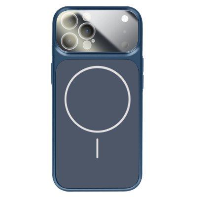 AVIZAR Coque pour iPhone 12 Pro Compatible MagSafe Finition AG Glass Mate Bleu nuit