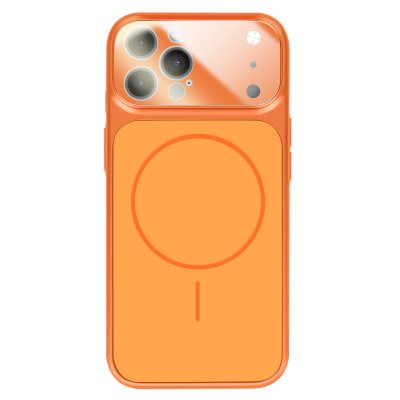 AVIZAR Coque pour iPhone 12 Pro Compatible MagSafe Finition AG Glass Mate Orange