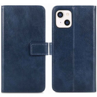 IMOSHION Coque pour iPhone 13 Mini Similicuir Bleu fonc&eacute;