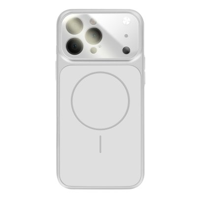 AVIZAR Coque pour iPhone 13 Pro Compatible MagSafe Finition AG Glass Mate Argent