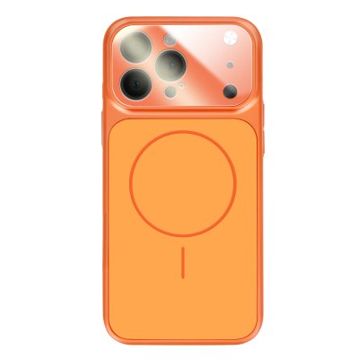 AVIZAR Coque Pour Iphone 13 Pro Compatible Magsafe Finition Ag Glass Mate Orange