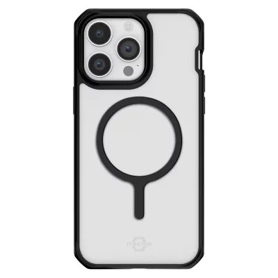 ITSKINS Coque pour iPhone 14 Pro Max Renforc&eacute;e Hybrid Solid Compatible MagSafe Transparent