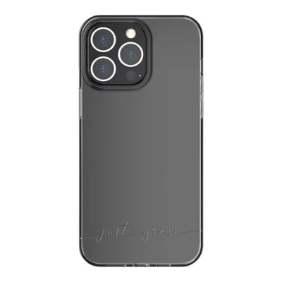 JUST GREEN Coque pour iPhone 14 Pro Recyclable Biod&eacute;gradable transparent