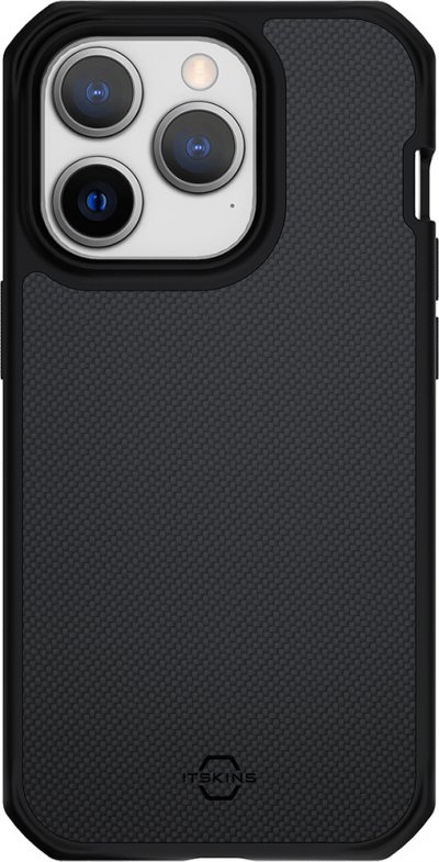 ITSKINS Coque pour iPhone 14 Pro Renforc&eacute;e Ballistic Nylon R Noir