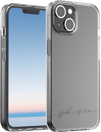 JUST GREEN Coque pour iPhone 14 Recyclable Biod&eacute;gradable transparent