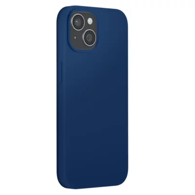 MOXIE Coque pour iPhone 15 Edition Color Skin en TPU avec Int&eacute;rieur Doux Bleu marine