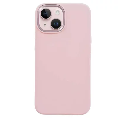 CRONG Coque pour iPhone 15 Plus MagSafe en Silicone Souple Antichocs  Rose