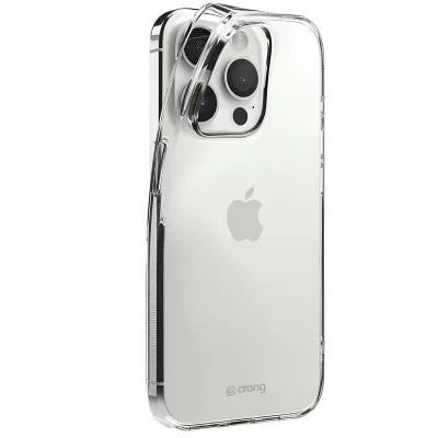 CRONG Coque pour iPhone 15 Pro Max Mod&egrave;le Crystal Slim Cover Ultra Flexible Antichoc Transparent - Neuf
