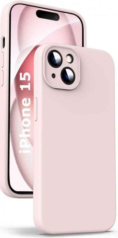 LITTLE BOUTIK Coque Pour Iphone 15 Silicone Rose &reg;