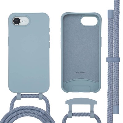 IMOSHION Coque pour iPhone 16e en silicone Cendre Blue