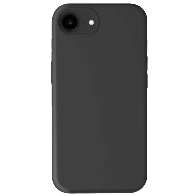 CRONG Coque pour iPhone 16e MagSafe en Silicone Souple Antichocs  Noir