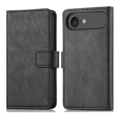 IMOSHION Coque pour iPhone 17 Air Similicuir Noir