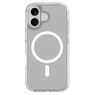 JUST IN CASE Coque pour iPhone 17 MagSafe en TPU Renforc&eacute; S&eacute;rie KickImpact Transparent
